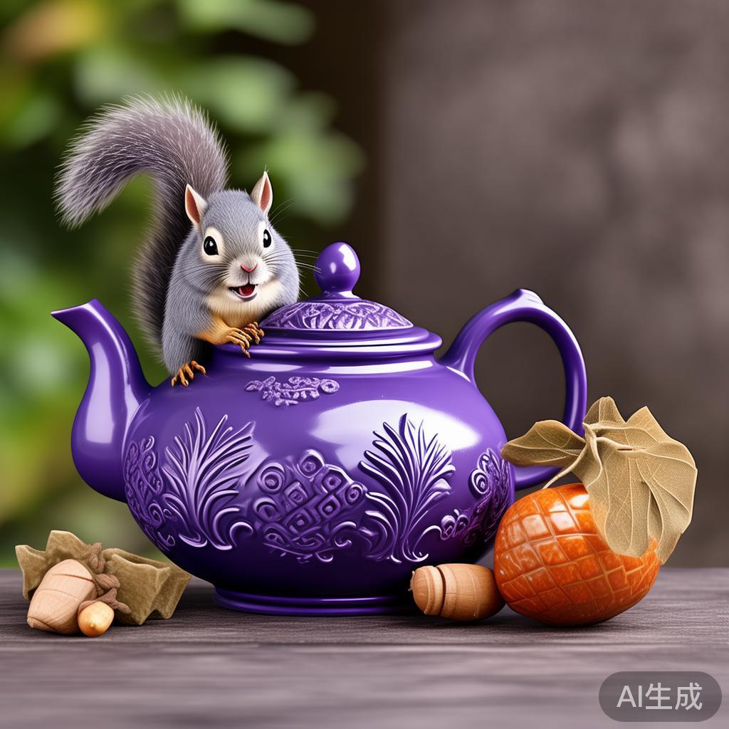 宜兴紫砂壶 丰收 松鼠 宜兴紫砂壶 丰收 松鼠