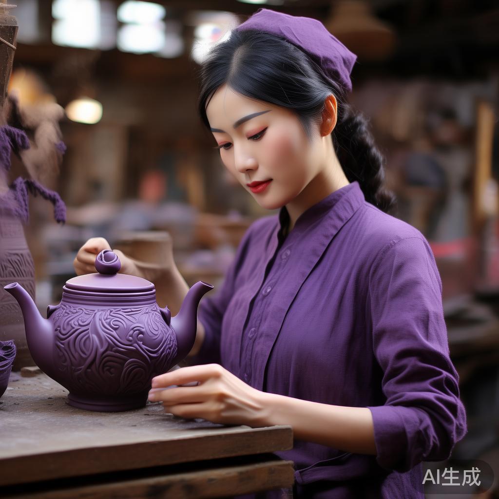 宜兴美女紫砂壶，秀的是器还是人？