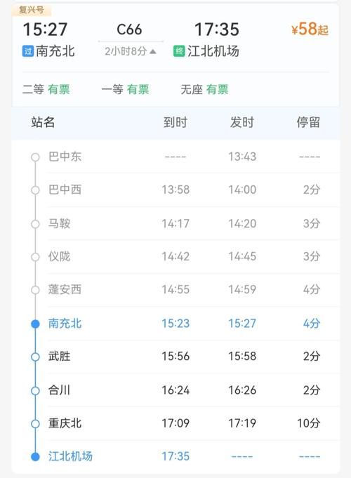 南充到成都动车时刻表余票查询
