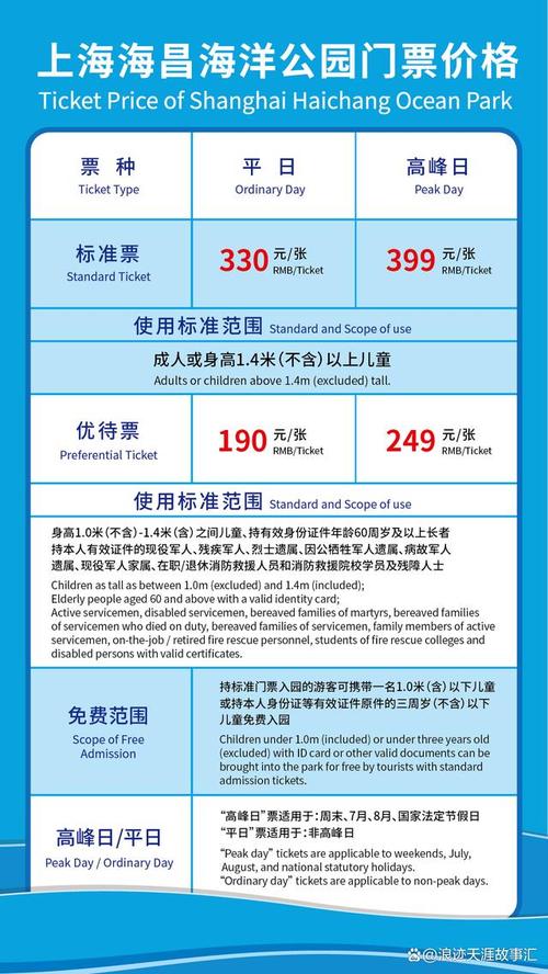 上海海昌公园门票多少钱一张