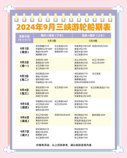 重庆到上海游轮旅游单程票价