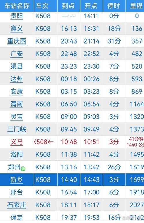 郑州到北京西站火车时刻表