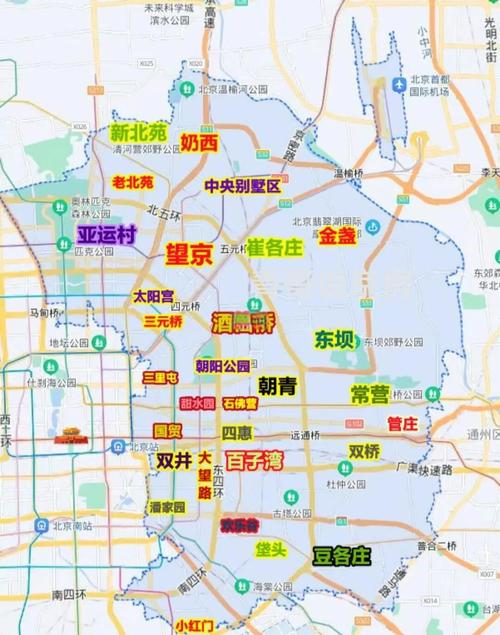北京朝阳区地图全图高清版