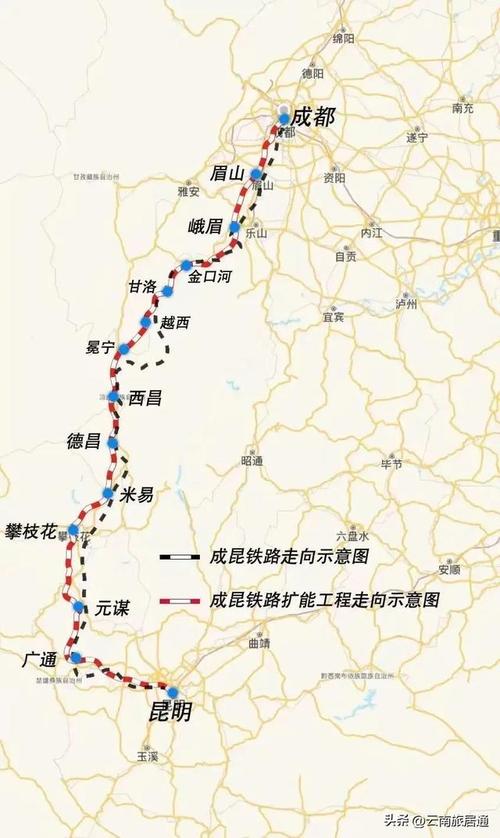 成都到西双版纳经过哪些地方