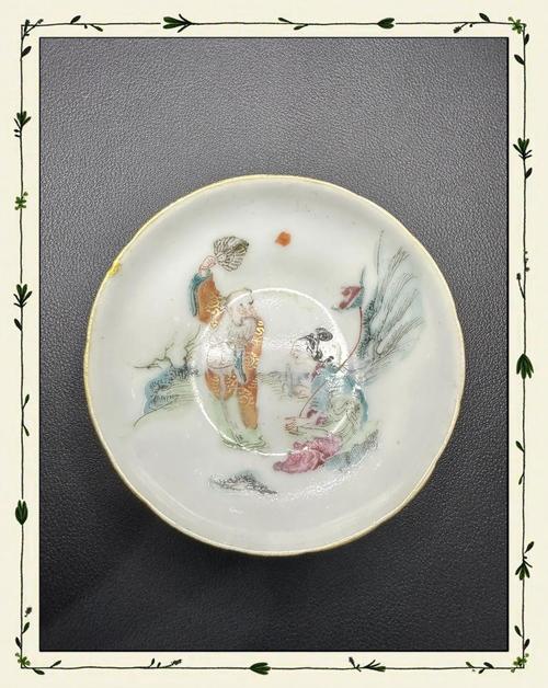 同治瓷器 风筝 儿童