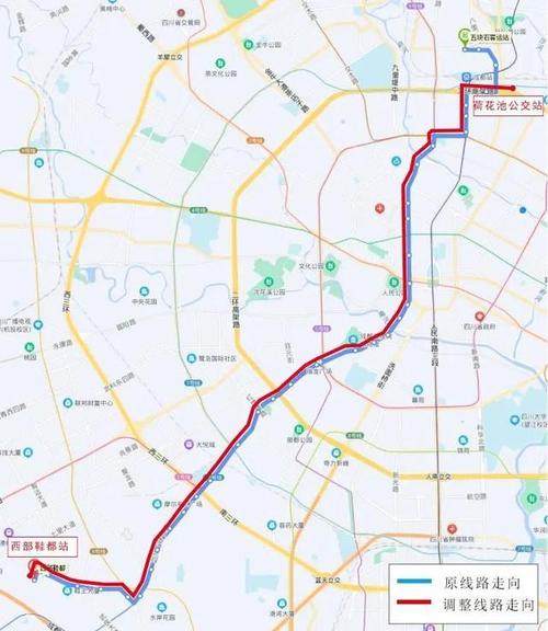 成都五块石汽车站到火车北站