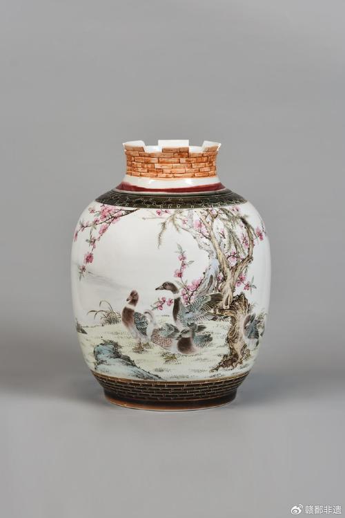 江 瓷器 南方 桃花