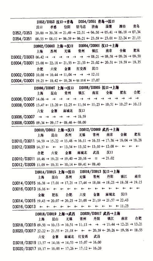 武昌到北京西火车时刻表