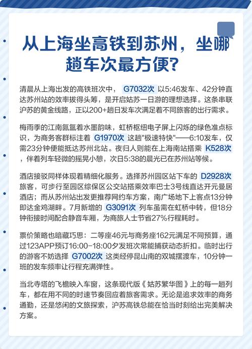 苏州到上海的高铁时刻表