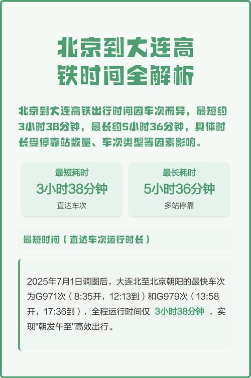 北京到大连高铁多长时间