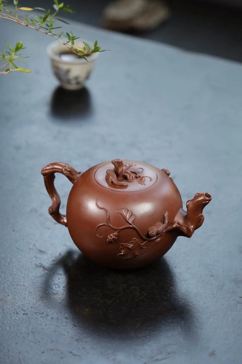 紫砂壶 竹子 松鼠