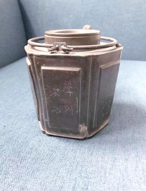 民国六棱紫砂壶紫砂壶