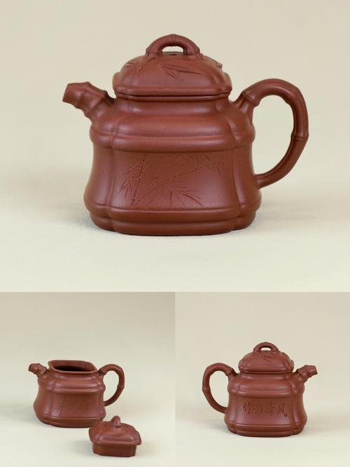 张宝东四方竹鼎紫砂壶