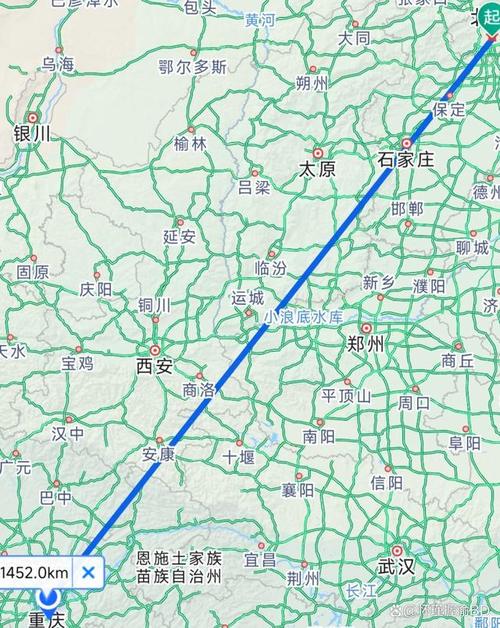 北京到重庆经过哪些城市