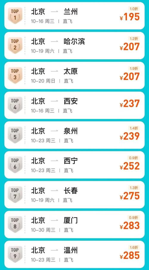 北京到三亚机票价格查询