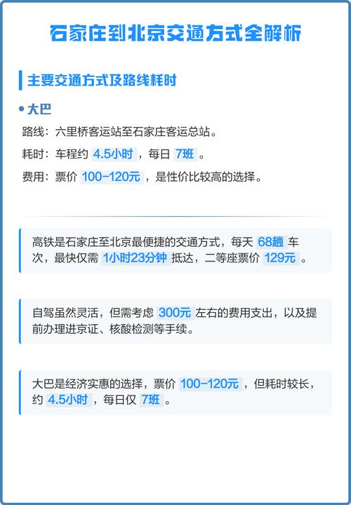 石家庄到北京高铁多少钱