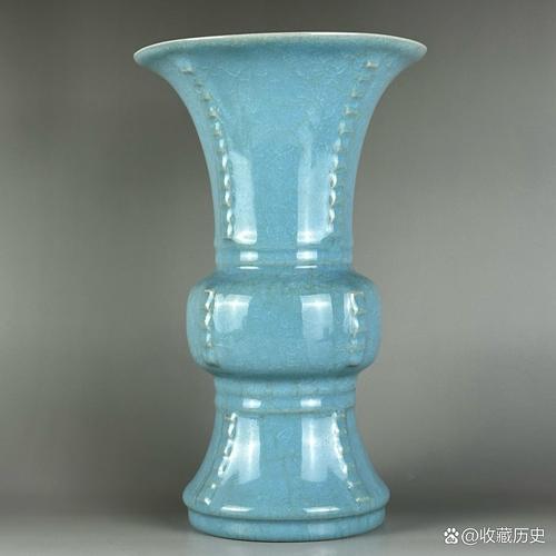 宋代汝窑瓷器花觚瓷器