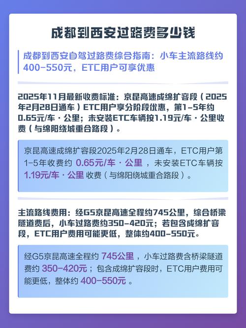 成都到西安的过路费多少钱