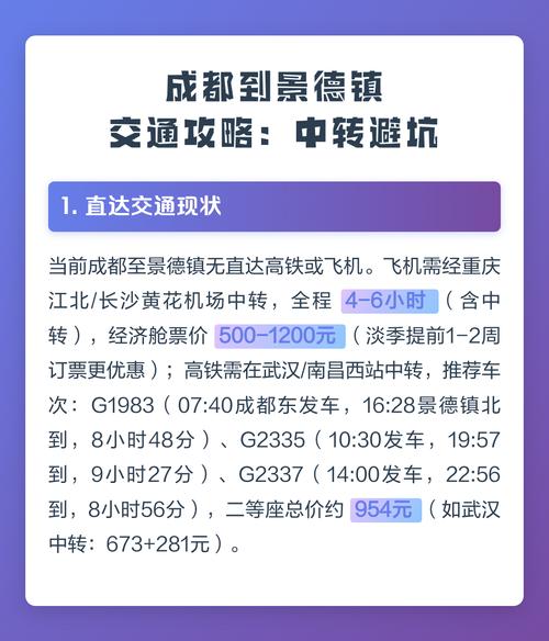 成都到景德镇怎么走最方便