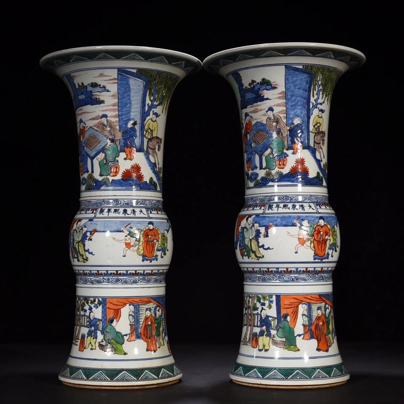 康熙青花五彩瓷器民窑