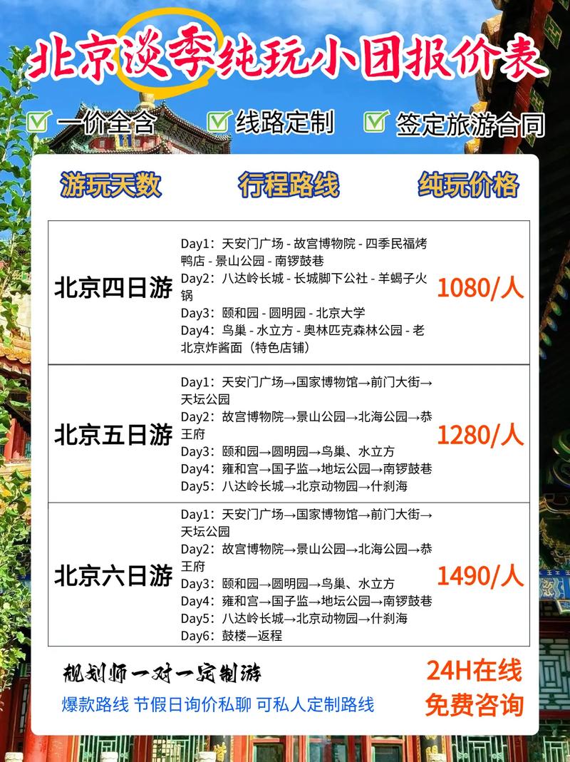 北京跟团旅游5天多少钱