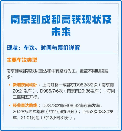 南京到成都动车经过哪些站