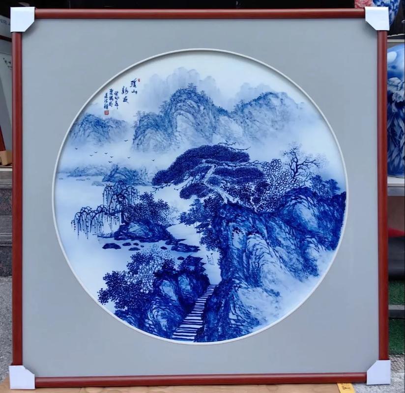 景德镇瓷器写意山水画