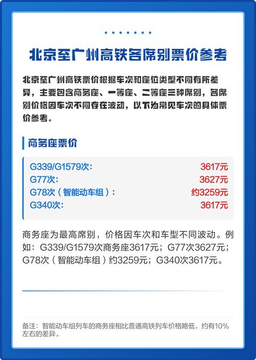 广州坐高铁到北京多少钱