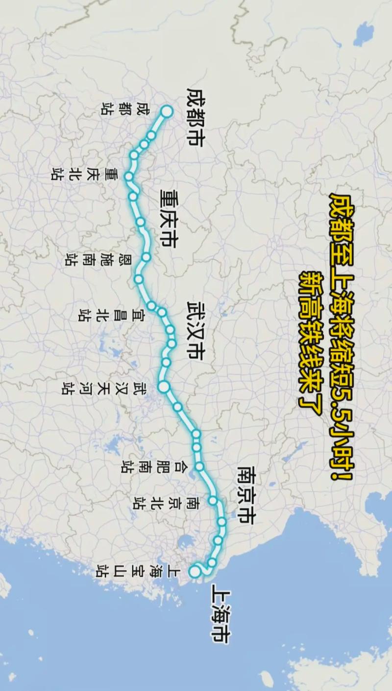 上海到成都动车经过哪些站