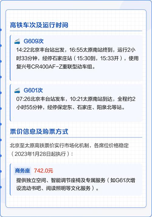 北京到太原高铁多长时间