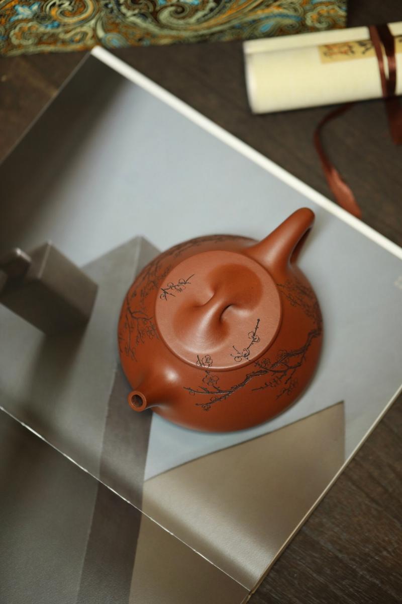 谭全海紫砂壶刻绘图案