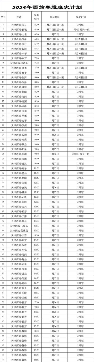 天津北京机场大巴时刻表