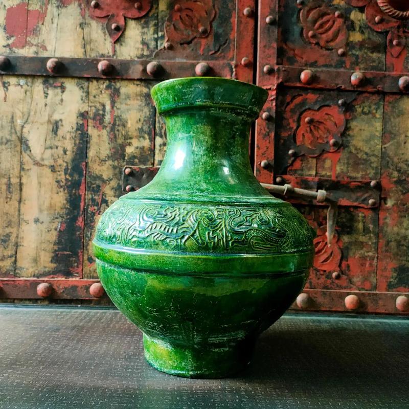 长沙窑绿釉灌瓷器图片