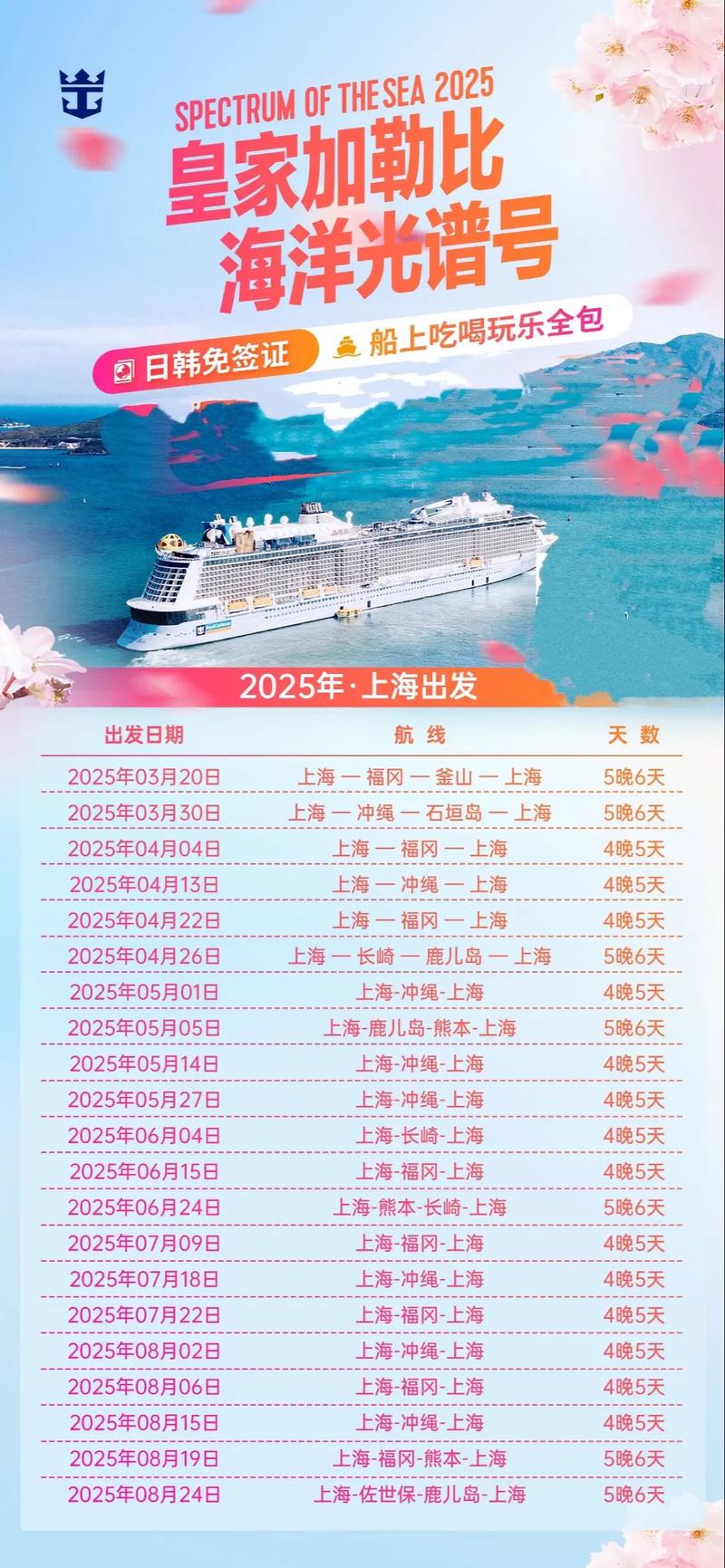 上海游轮旅游路线及价格