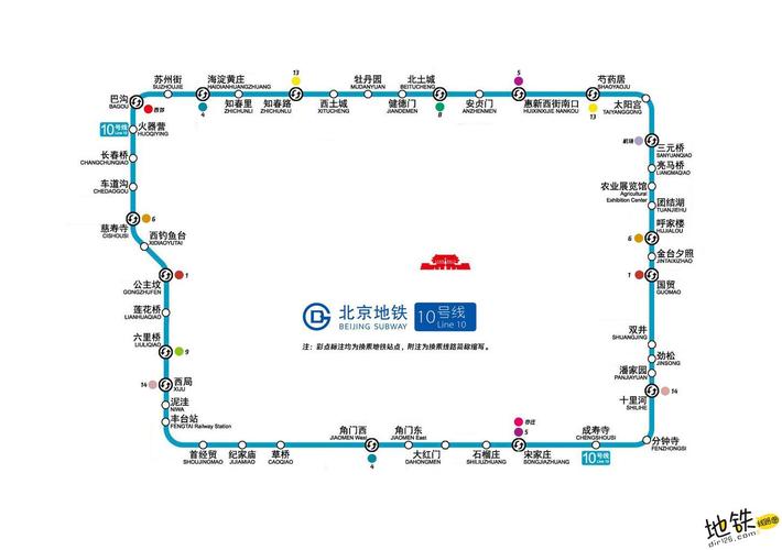北京10号线地铁线路图