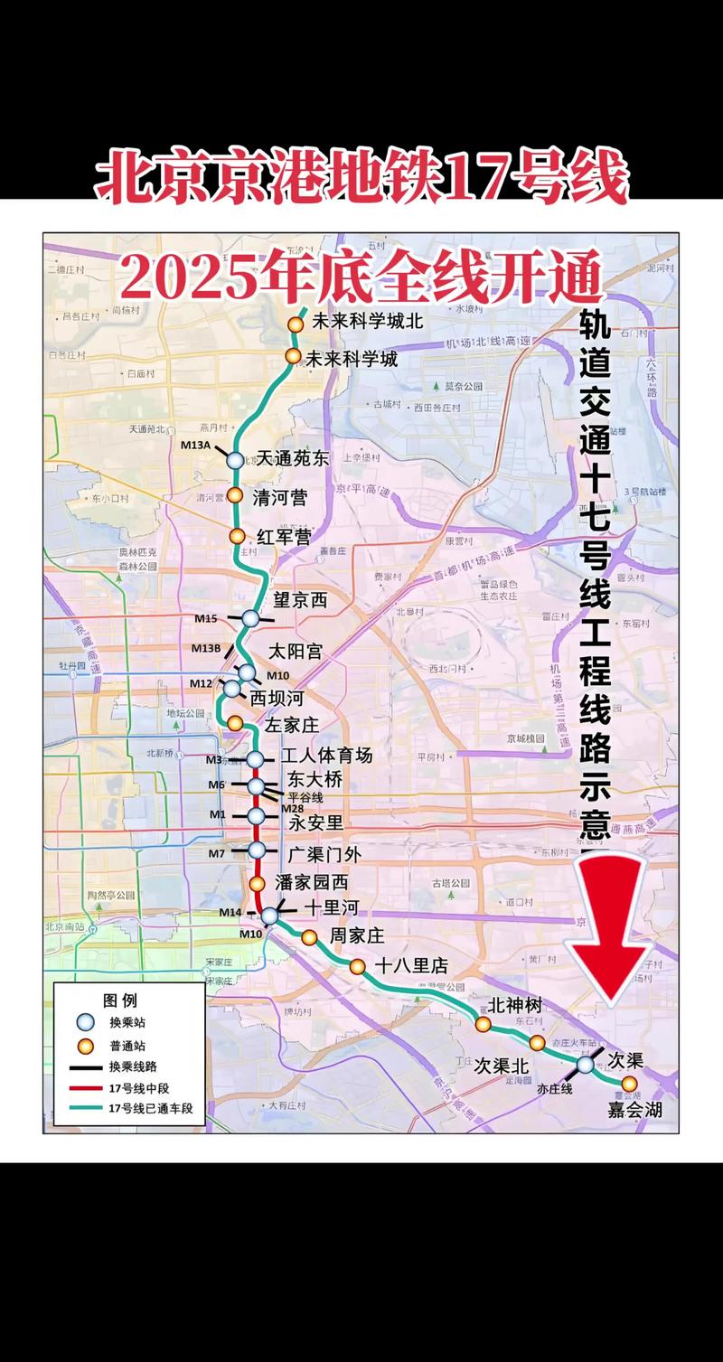 北京17号线地铁线路图