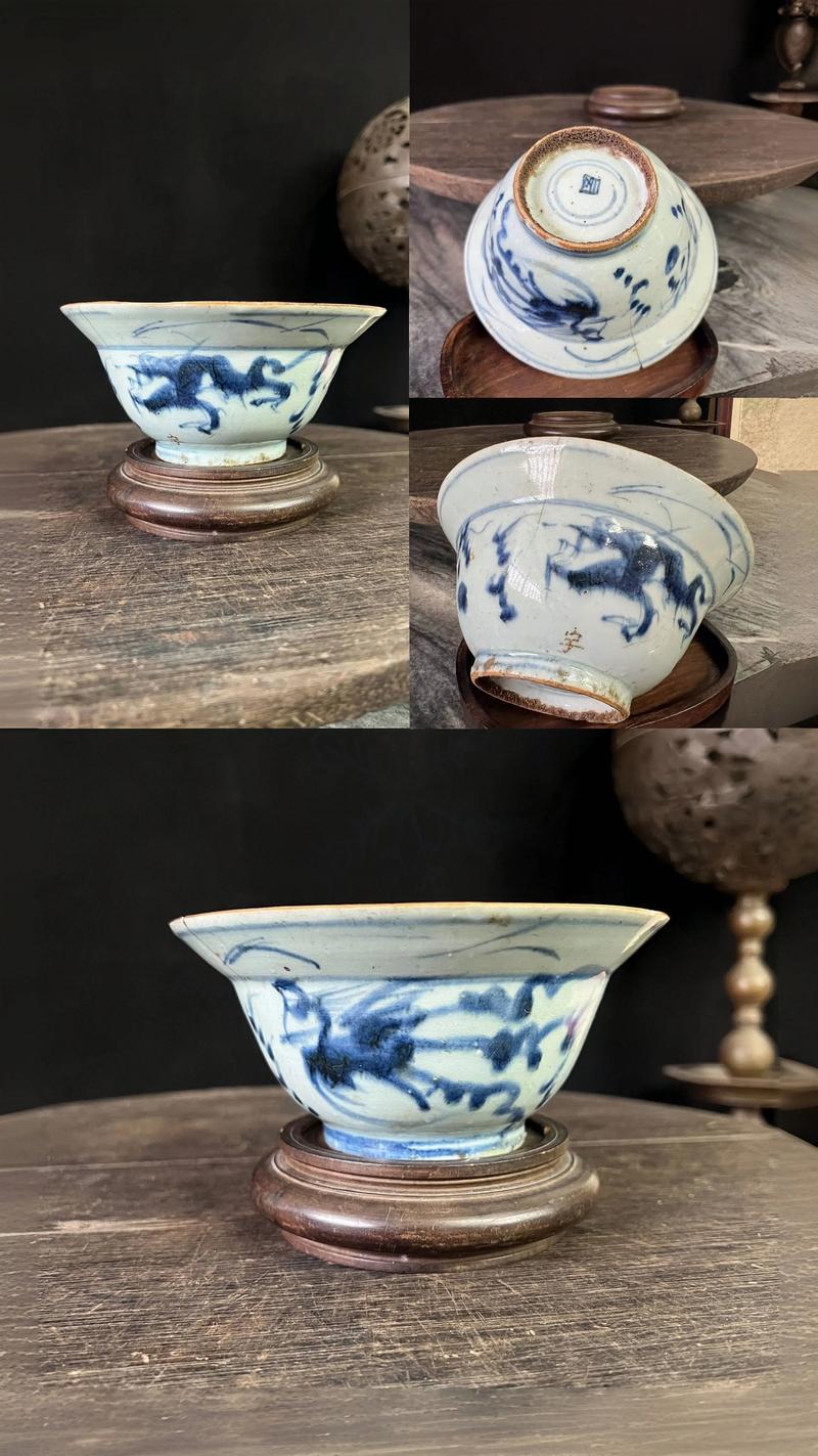 江西京德镇瓷器龙凤碗