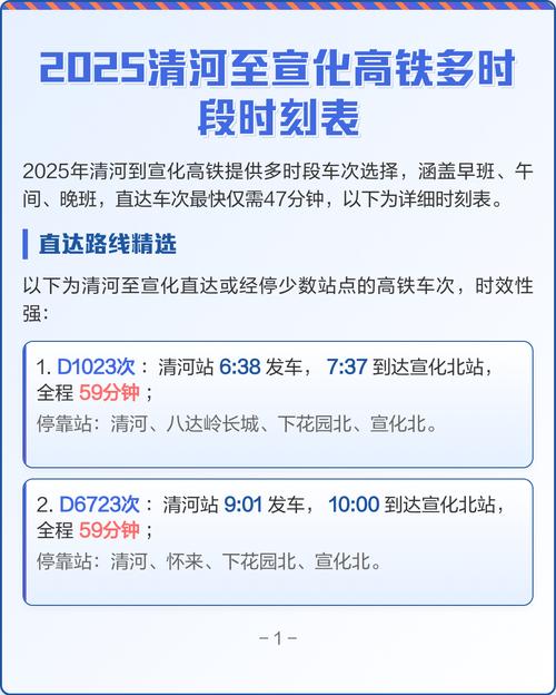 宣化至北京火车时刻表