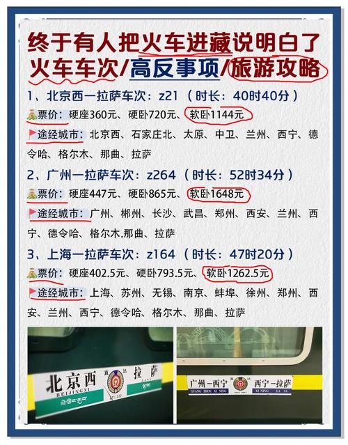 北京到拉萨火车票价格