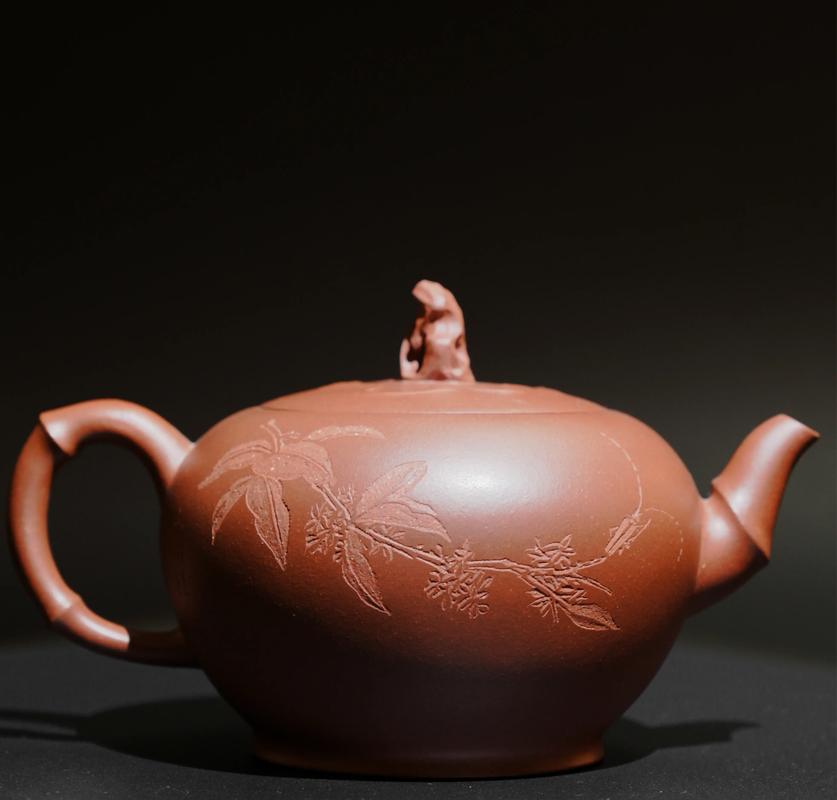 紫砂壶刻绘黑色会掉吗