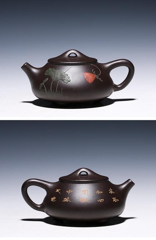 黑金砂调砂紫砂壶图片