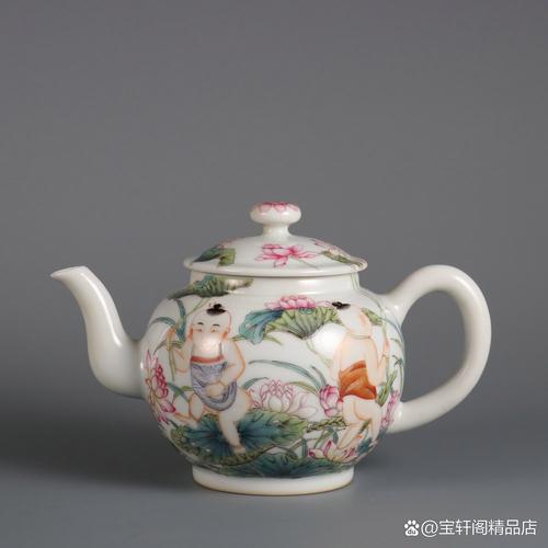 瓷器莲花茶壶图片大全