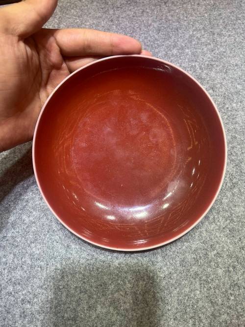 清代官窑祭红瓷器图片