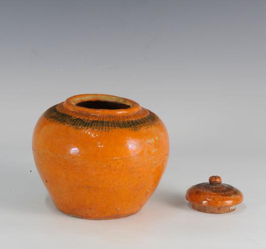 民国磁州窑黄釉碗瓷器