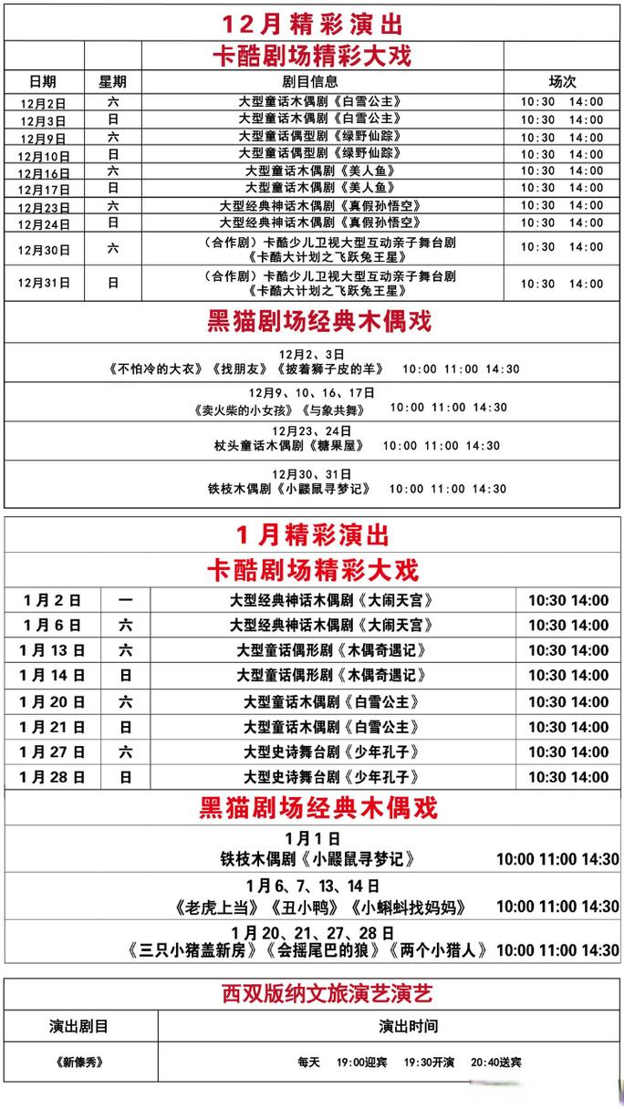 北京儿童剧院演出信息