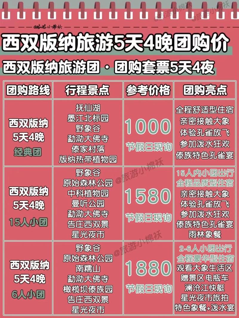 成都至西双版纳旅游价格