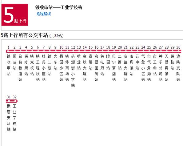 北京5路公交车线路图