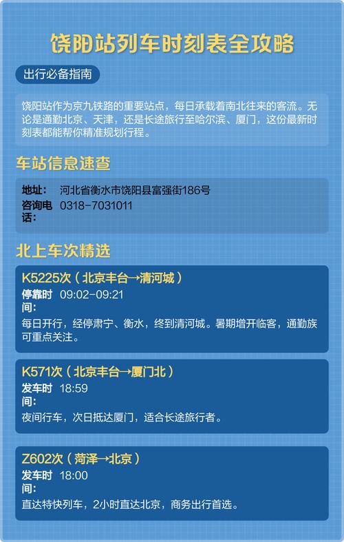 饶阳到北京火车时刻表
