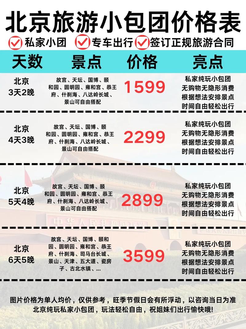 北京旅游3天要多少钱