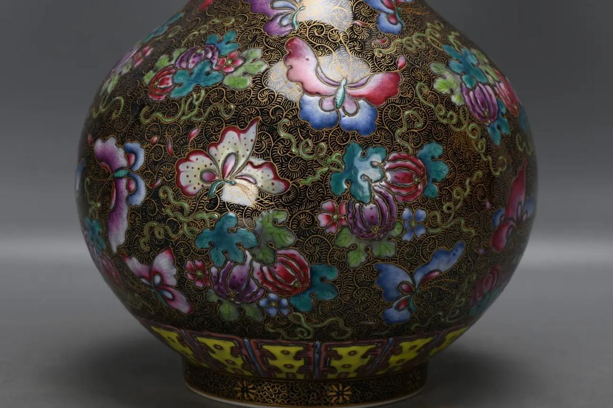 乌金釉珐琅彩瓷器图片